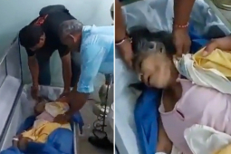 Media - Clip: Cụ bà tưởng đã chết bất ngờ đập quan tài đòi ra trong đám tang của mình