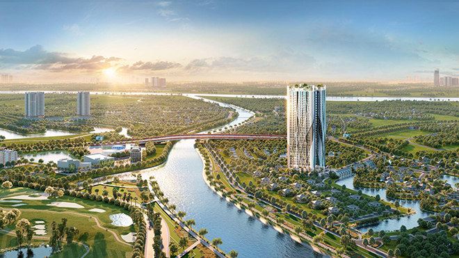 The Fibonan như một biểu tượng vươn lên giữa miền xanh thuần khiết.