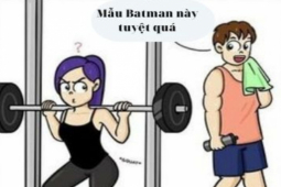 Nữ Batman trong phòng gym khiến ai cũng ngoái nhìn