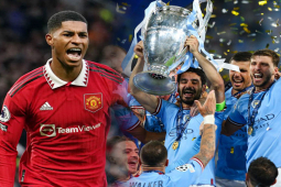 Bóng đá - Man City đoạt "cú ăn 3": Rashford nóng mắt, quyết cùng MU lật đổ hàng xóm mùa tới