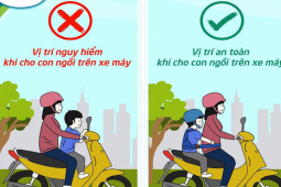 Sức khỏe đời sống - Trẻ cấp cứu vì phụ huynh để con ngồi trước xe máy