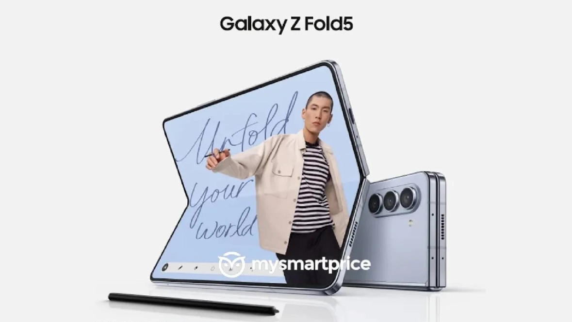 Ảnh poster quảng cáo&nbsp;Galaxy Z Fold 5.