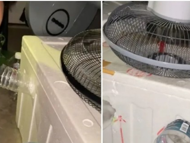 Bạn trẻ - Cuộc sống - Sinh viên tự làm "máy điều hòa" chống nóng giá rẻ, đơn giản mà mát lạnh!