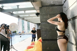 Thời trang - "Quỳnh Búp Bê" có ảnh hậu trường chụp bikini nóng bỏng nhất?