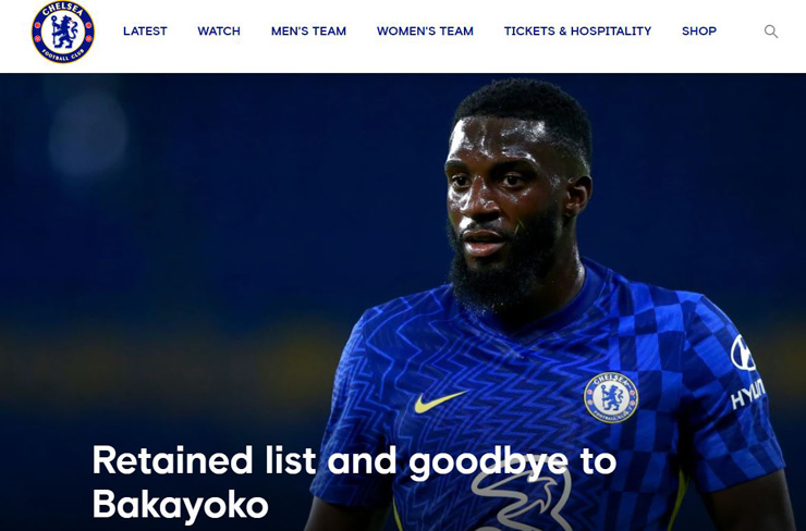 Trang chủ của Chelsea xác nhận Tiemoue Bakayoko nằm trong số 13 cầu thủ phải rời CLB hè này