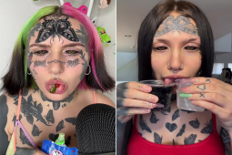 Bạn trẻ - Cuộc sống - Cô gái nếm thức ăn bằng hai lưỡi hút 24 triệu lượt xem