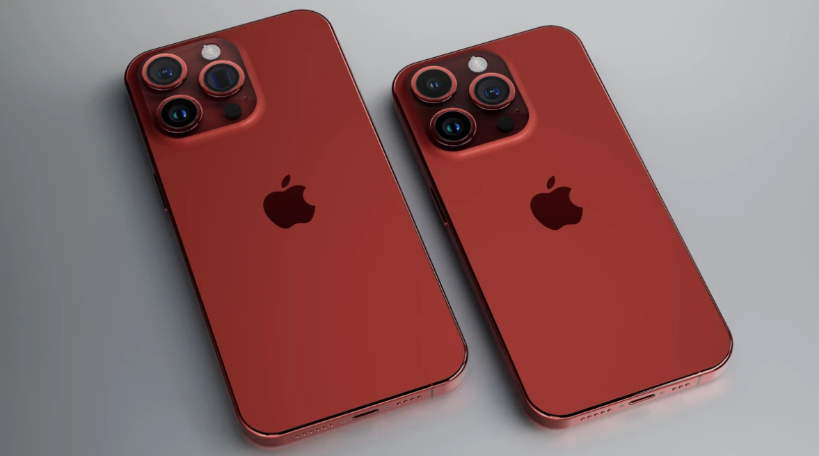 Ảnh concept&nbsp;iPhone 15 Pro và&nbsp;iPhone 15 Pro Max màu đỏ.