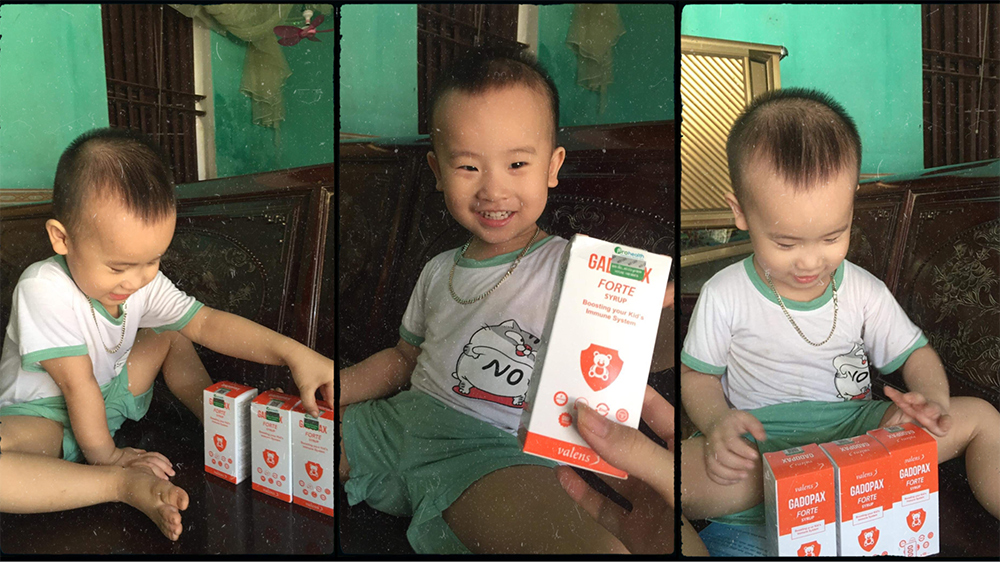 Nhờ dùng Gadopax Forte mà Đu Đủ ăn ngon, ngủ tốt, từ đó giúp con cải thiện sức đề kháng