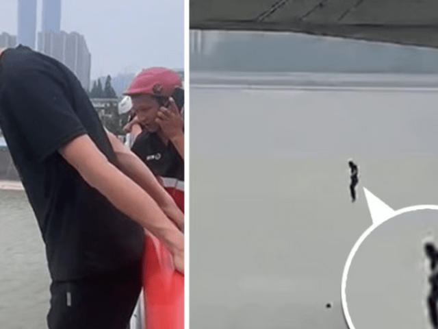 Phi thường - kỳ quặc - Người đàn ông bất chấp nguy hiểm nhảy cầu cao 12m cứu cô gái đuối nước