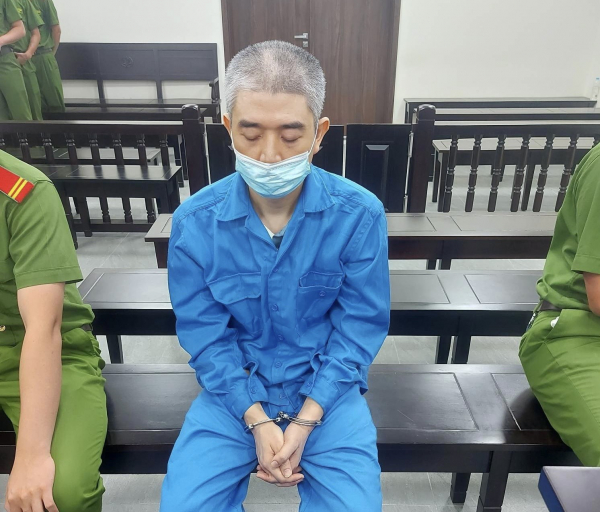 Bị cáo Thái tại phiên tòa.