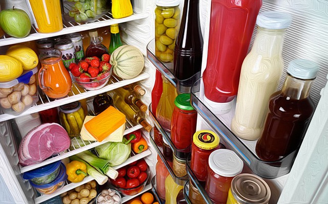 Quá nhiều thực phẩm được tích trữ trong tủ lạnh khiến việc làm lạnh trở lên lâu hơn.