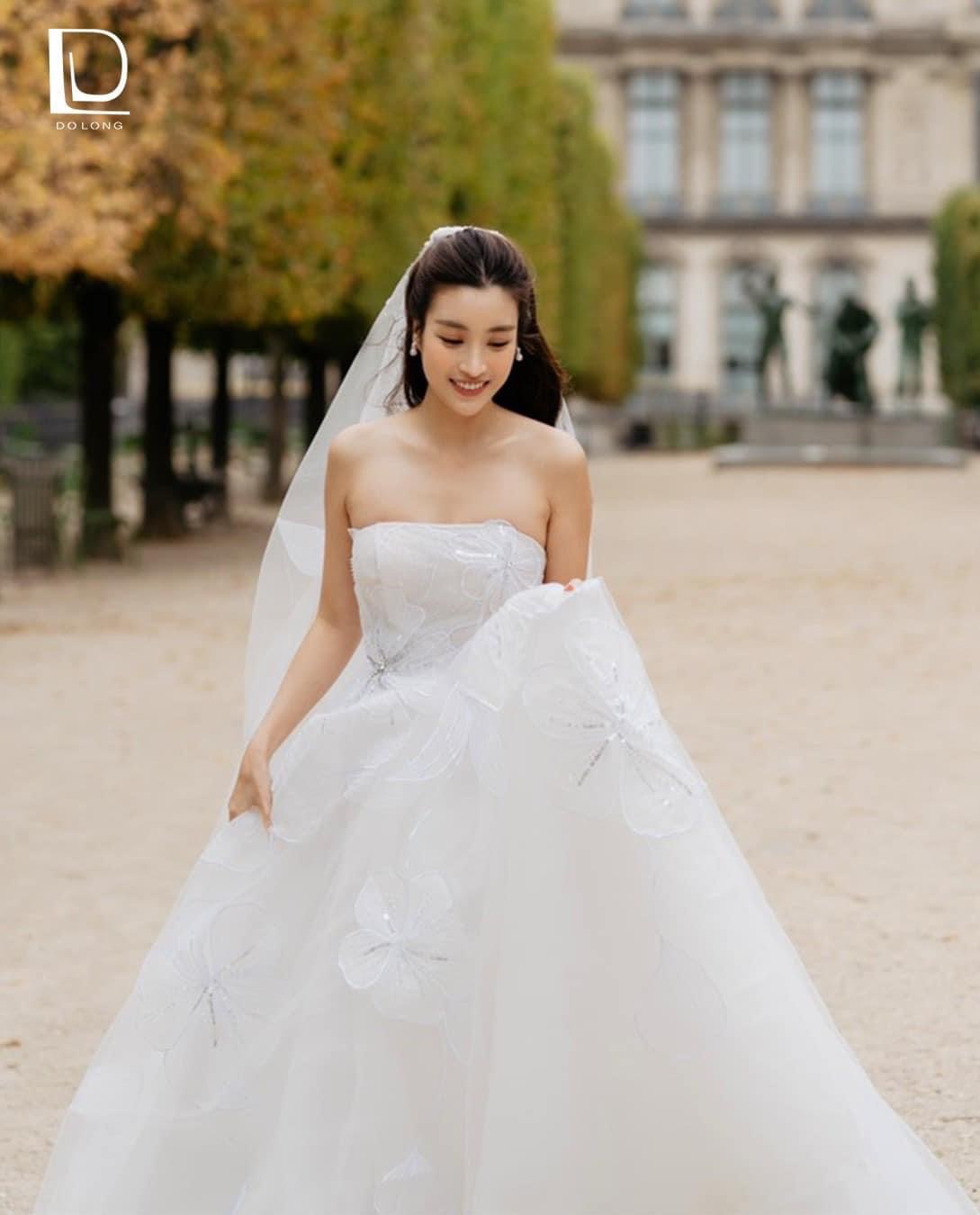 Hoa hậu Đỗ Mỹ Linh xinh đẹp bên chồng trong bộ hình cưới nhẹ nhàng.