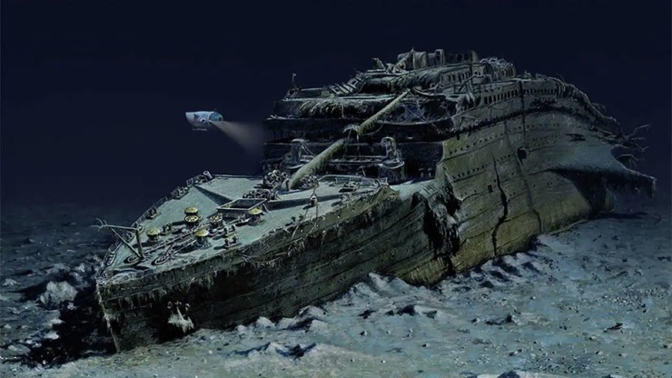 Xác tàu Titanic nằm ở độ sâu 3.700 mét dưới đáy biển.