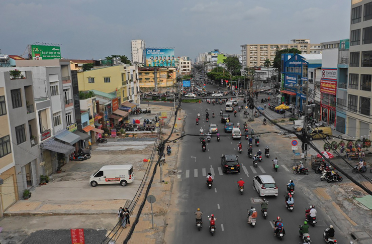 Mặt bằng xây dựng nhà ga trên đường CMT8, quận 3 đã được giải toả.