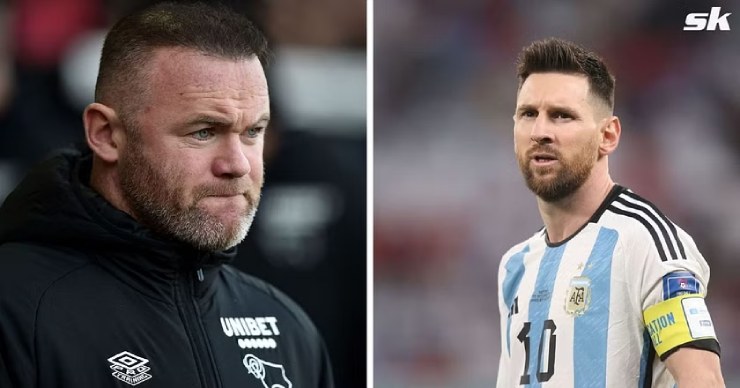 Rooney (trái) không muốn trả lời quá nhiều câu hỏi về Messi