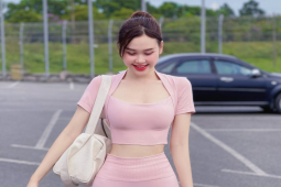 Thời trang - Nữ MC diện đồ tập đi cà phê, siêu thị hút mọi ánh nhìn