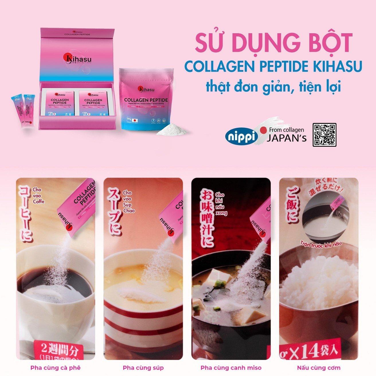Bột Collagen Peptide KIHASU: Kết hợp hoàn hảo giữa collagen tinh khiết và công nghệ Nhật cho làn da tươi trẻ - 4