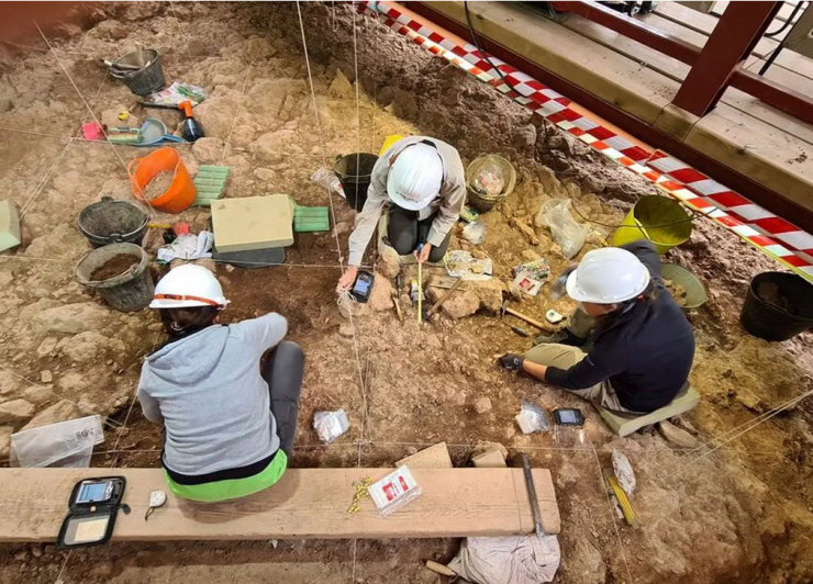 Cuộc khai quật ở Cuevas del Toll de Moià - Ảnh: IPHES