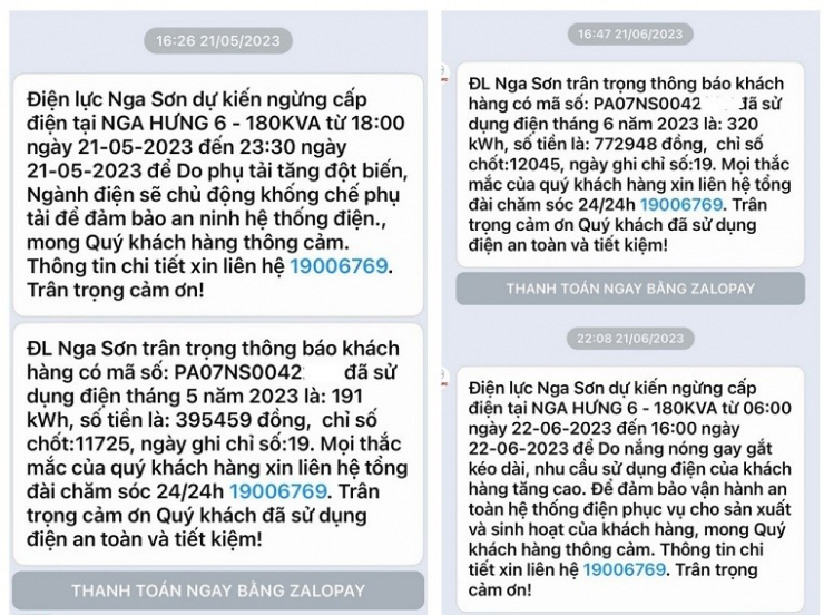 Hóa đơn tiền điện tháng 6 của hộ nhà chị Trang tăng gần gấp đôi so với tháng liền trước.