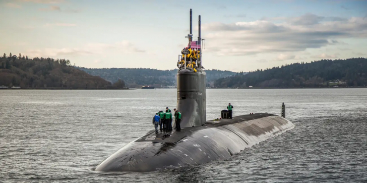 Tàu ngầm tấn công nhanh lớp Seawolf USS Connecticut. Ảnh: HẢI QUÂN MỸ