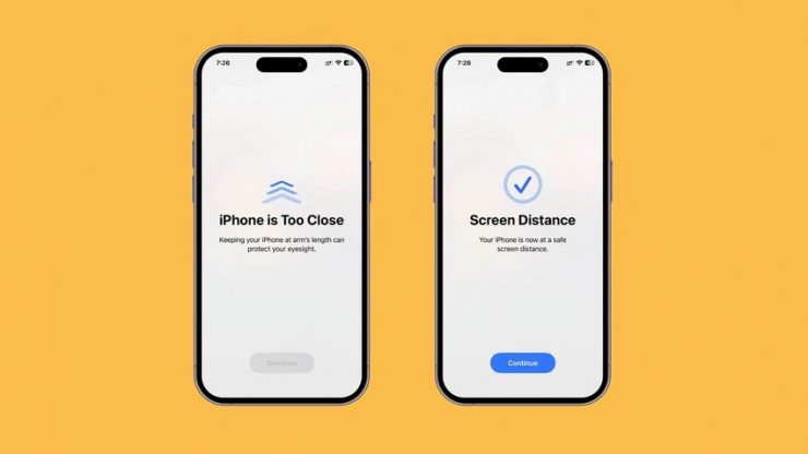 iPhone hiển thị cảnh báo nếu bạn để thiết bị quá gần mắt.