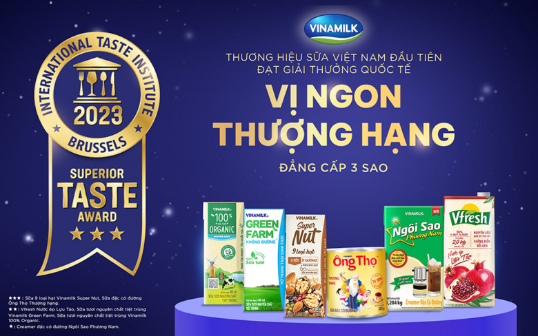 Vinamilk “thắng lớn” tại giải thưởng Vị ngon thượng hạng - Superior Taste Award với loạt sản phẩm được gắn sao bởi các chuyên gia.