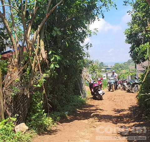 Đường vào nhà các nạn nhân. Ảnh: Công an TP.HCM