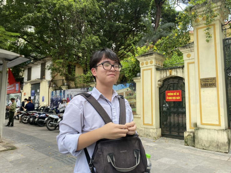 Thí sinh Minh Tuấn cho rằng đề Lý khó nhất trong 3 môn tổ hợp KHTN. Ảnh: Minh Trúc