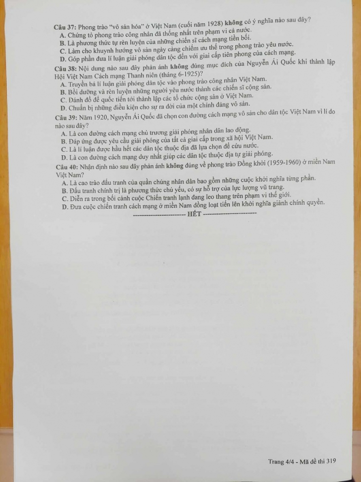Đề thi THPT 2023 môn Lịch sử - 4