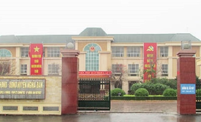 UBND huyện Nghĩa Đàn nơi ông Phan Văn Bình công tác. Ảnh: N. Đàn