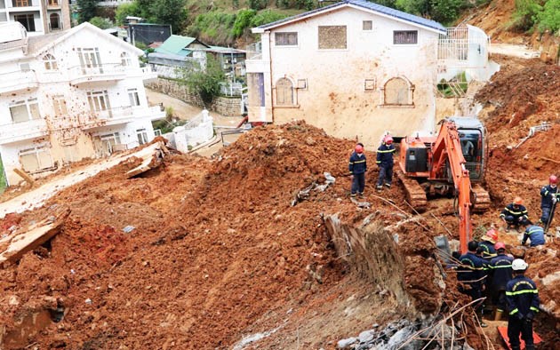 Hiện trường vụ sạt lở