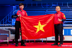 Thể thao - Quốc Hoàng và Anh Tuấn lập kỷ lục ở bi-a thế giới, nhận "bão" lời khen