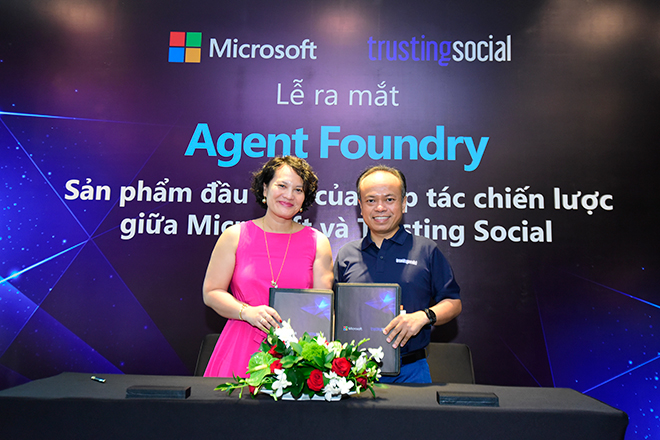 Lễ ký kết Biên bản ghi nhớ giữa Trusting Social và Microsoft