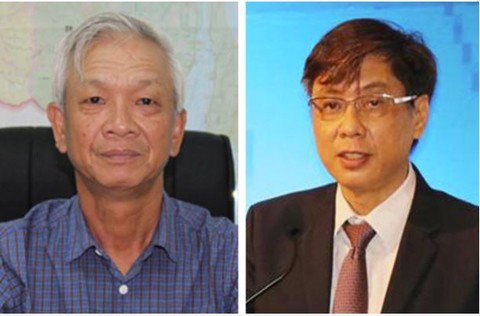 Ông Lê Đức Vinh (phải) và ông Nguyễn Chiến Thắng, 2 cựu Chủ tịch UBND tỉnh Khánh Hòa. Ảnh: Chinhphu.vn