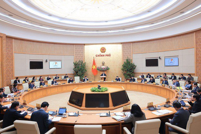 Thủ tướng Phạm Minh Chính chủ trì phiên họp Chính phủ thường kỳ tháng 2/2024 - Ảnh: VGP/Nhật Bắc