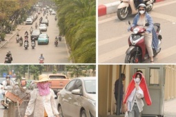 Tin tức trong ngày - Người Hà Nội bịt kín mít chống nắng gắt đầu hè