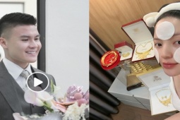 Bà xã Quang Hải "kêu cứu" vì được tặng quá nhiều vàng, ngày cưới ở khách sạn còn hot hơn?