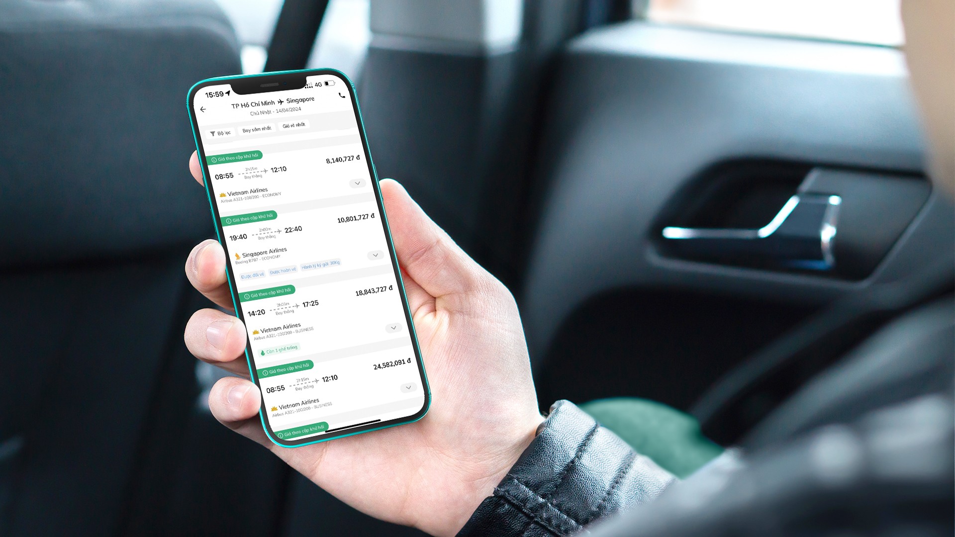 Dễ dàng cập nhật thông tin hành trình bay mọi lúc mọi nơi trên app ngân hàng, ví VNPAY. (Nguồn ảnh: VNPAY)