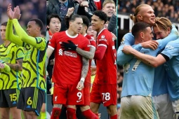 Bóng đá - Đua vô địch Ngoại hạng Anh: Arsenal gặp khó cuối mùa, Man City dễ thở nhất