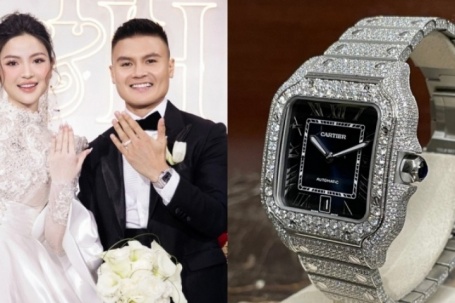 Đồng hồ, vòng tay đắt đỏ của Quang Hải trong lễ cưới