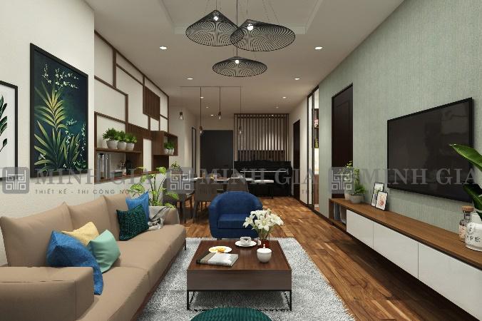 Thiết kế nội thất chung cư hiện đại và tiện nghi.
