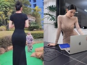 Thời trang - &quot;Mẹ bỉm sữa&quot; mặc đầm bodycon đẩy xe thu hút sự chú ý