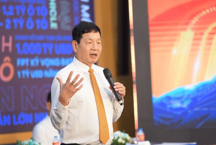 Ông Trương Gia Bình - Chủ tịch HĐQT FPT đang nói về những mục tiêu của tập đoàn.