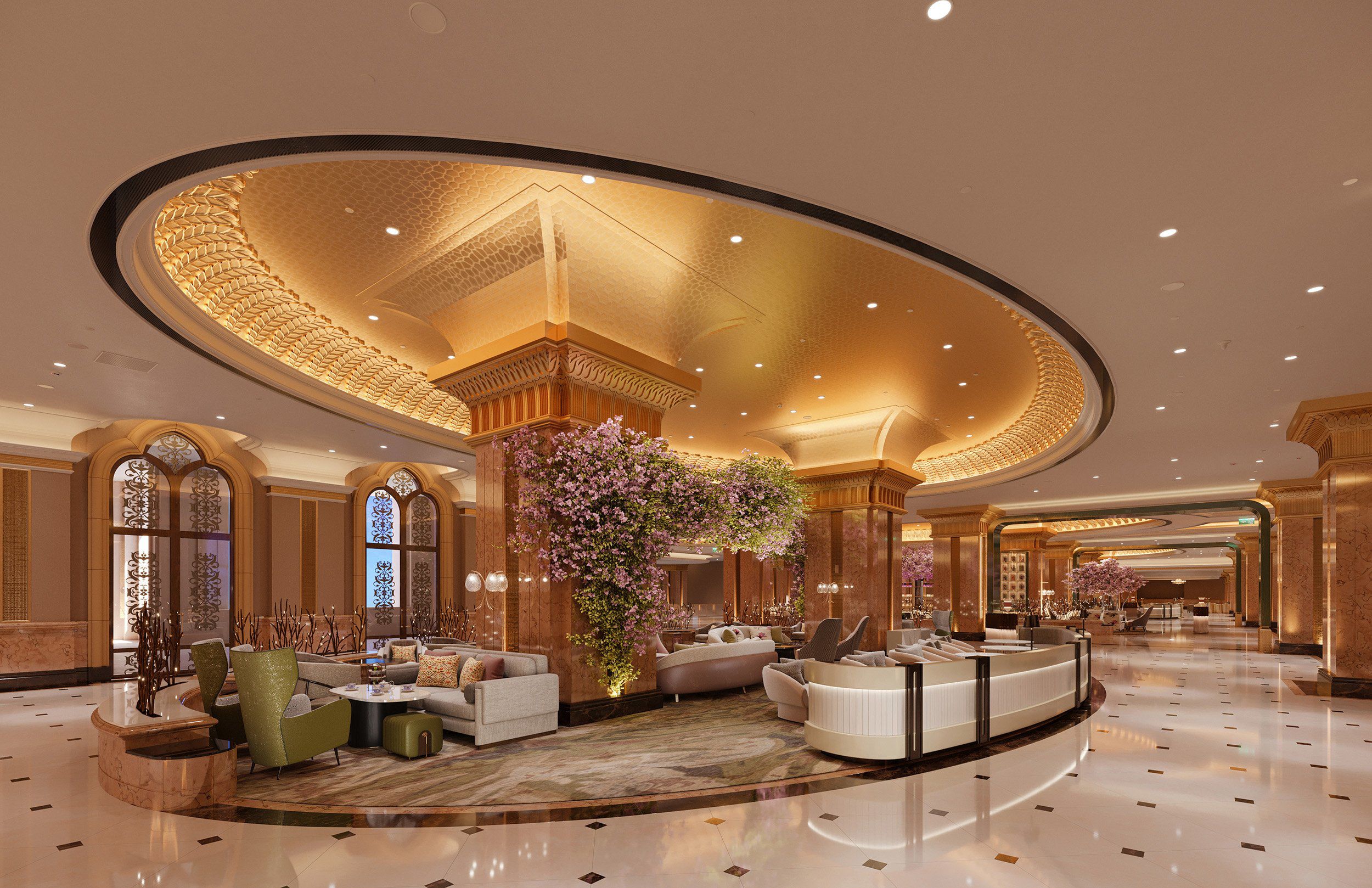 Choáng ngợp với nội thất khách sạn 3 tỷ đô được trang trí bằng hơn 26.000 mét vàng lá 22 carat - 1