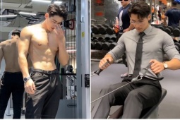 Đàn ông - Người đàn ông hot nhất MXH: Mặc áo sơ mi tập gym, như tổng tài &quot;xé sách&quot; bước ra