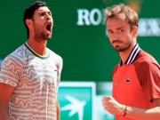 Thể thao - Video tennis Khachanov - Medvedev: &quot;Mưa break&quot; dồn dập, khoảnh khắc gục ngã (Monte Carlo)