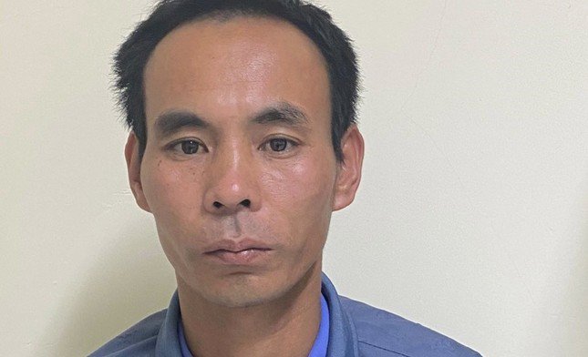 Bị can Nguyễn Văn Trường tại cơ quan công an.