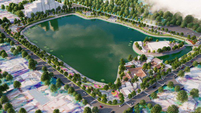 Phối cảnh tổng thể đồ án thiết kế đô thị khu vực hồ Thiền Quang. Nguồn: Chủ đầu tư cung cấp.