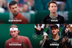 Thể thao - Nhận định bán kết Monte Carlo: Ruud khó cản Djokovic, Tsitsipas thách thức Sinner