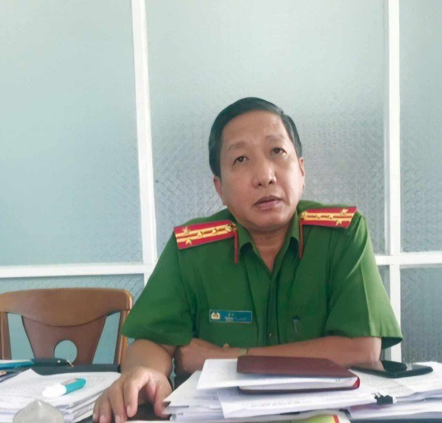 Ông Lê Văn Mót khi còn làm việc trong ngành công an
